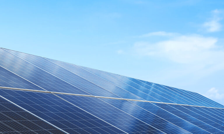 Solar,Cell,Panels,With,A,Sky,Background.,Alternative,Electricity,Source